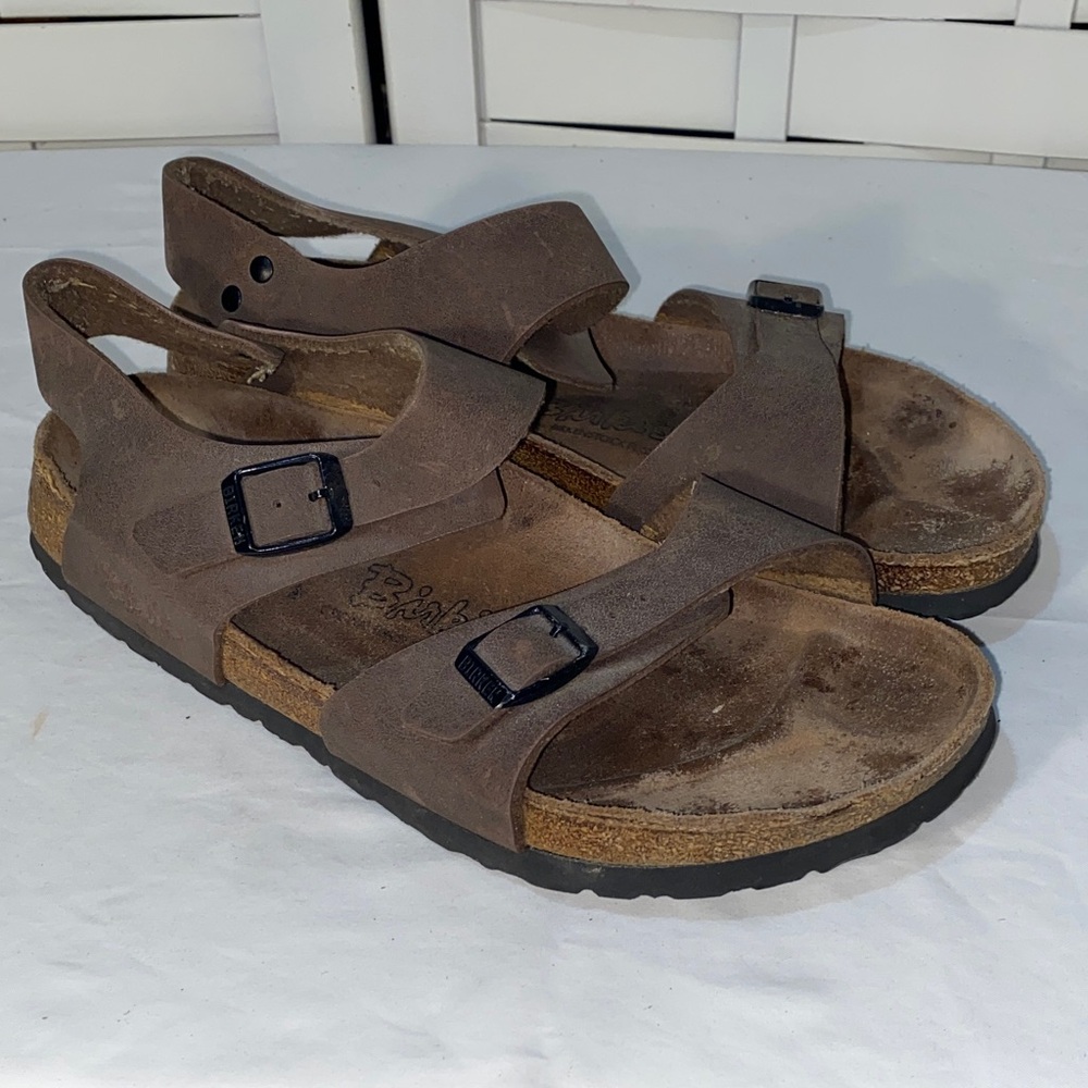 Birkenstock Roma Brown Sandals with Adjustable Straps